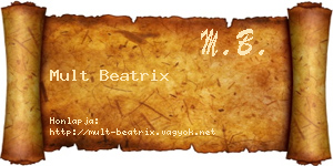 Mult Beatrix névjegykártya